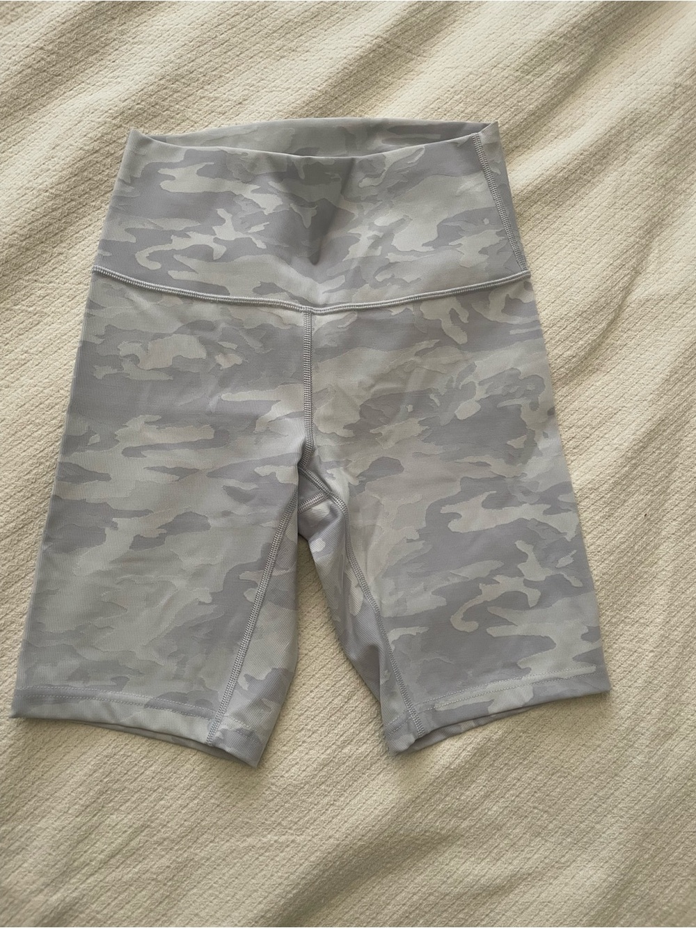 Lululemon High-Waist Grey Camo Women’s Bike Shorts